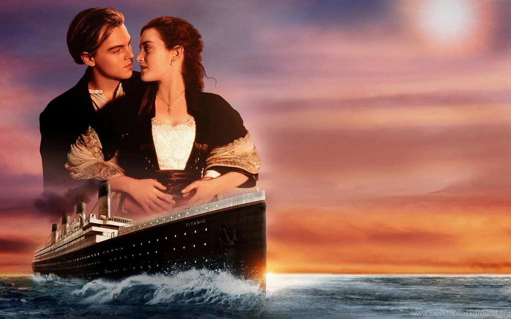 Ship Rose Leonardo DiCaprio Kate Winslet Titanic Love Sunset ...