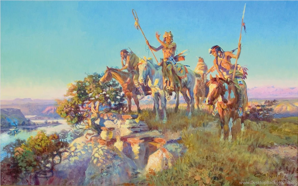 Horses: Fireboat Charlie Russell Indians Horses Wild West ...