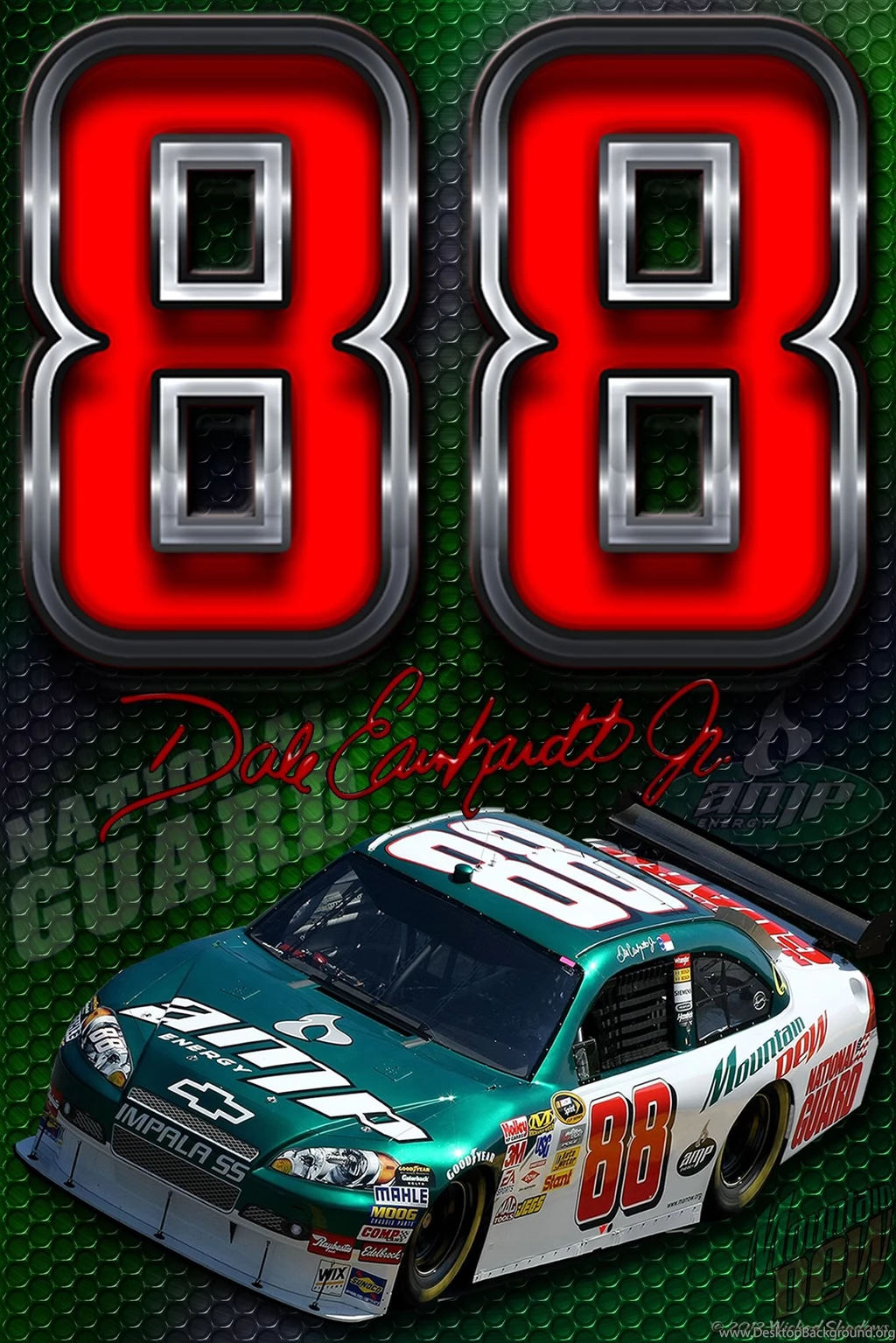 Wallpapers By Wicked Shadows: Dale Earnhardt Jr Logo Grid Wallpapers