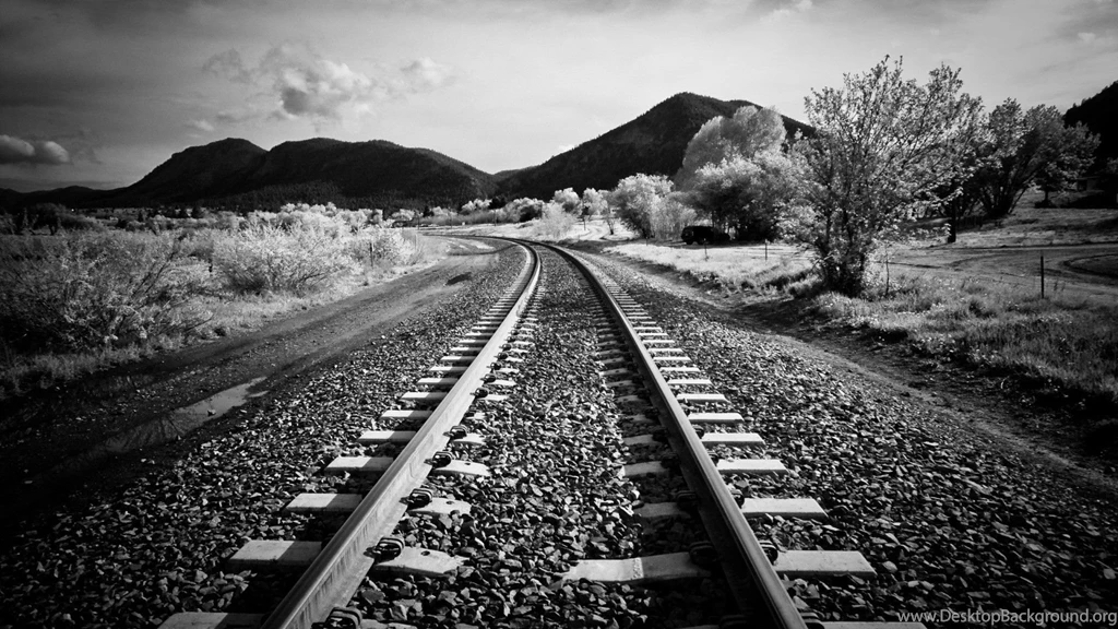 1920x1080 Rail Road Black & White Desktop PC And Mac Wallpapers