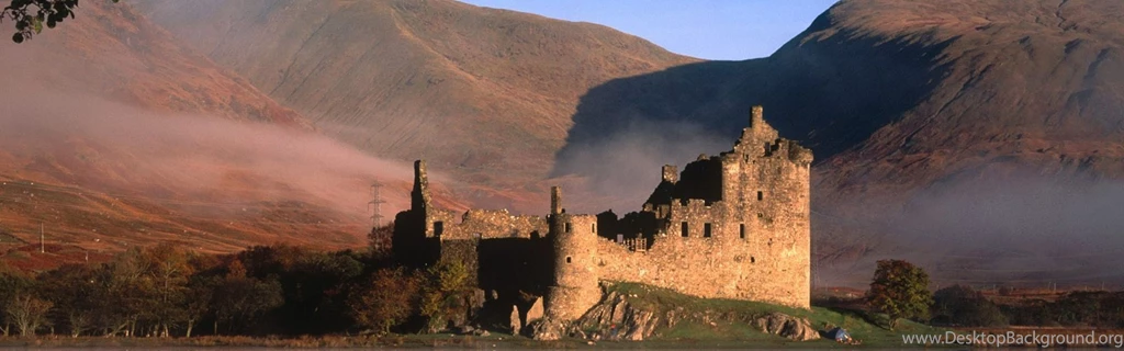 Download Wallpapers 3840x1200 Castle, Kilchurn, Duih Loch, Scotland ...