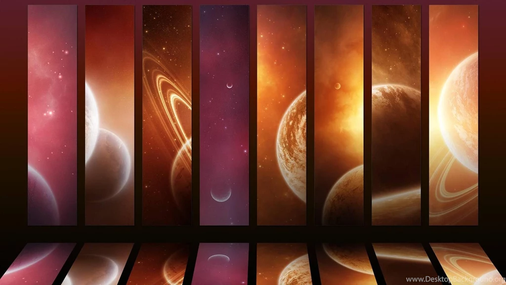 Space Planets Mosaic Wallpapers   (