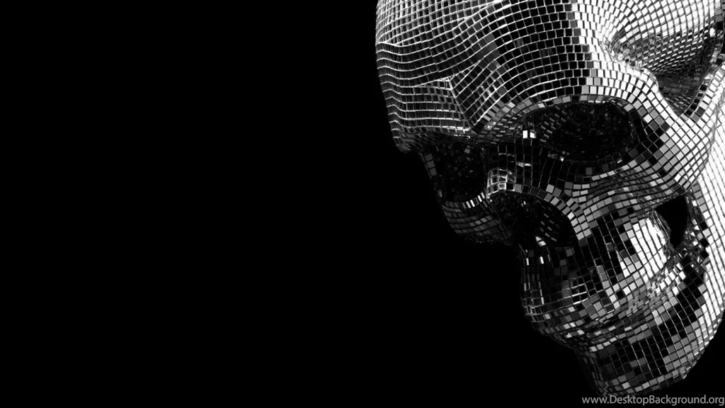 A Disco Ball In The Shape Of Skull. [1920x1080] : Wallpapers