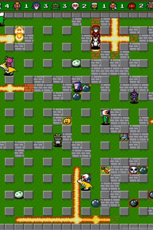 640x960 Retro: Bomberman Iphone 4 Wallpapers