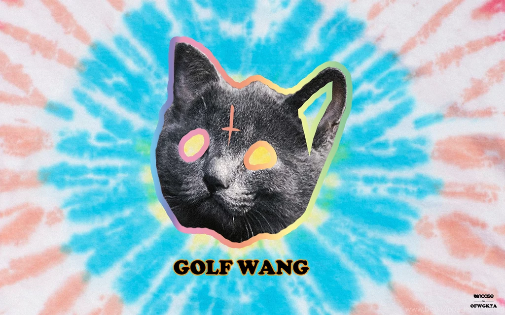 Odd Future Tron Cat Tie Dye Blue