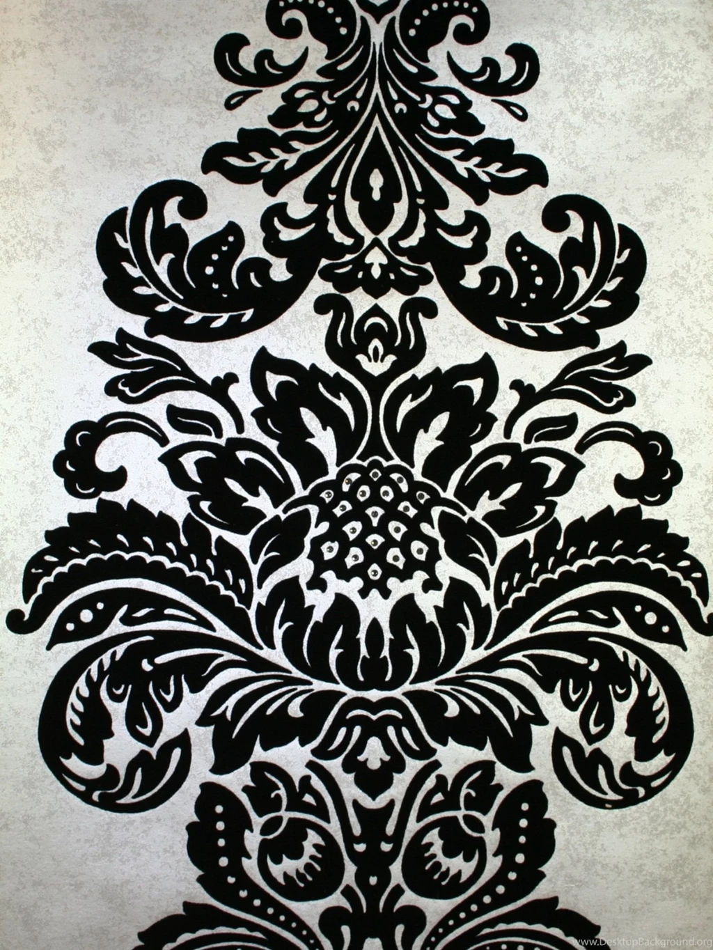 Damask Flocked Wallpapers Crystallised By Kandola : Wallpapers Direct