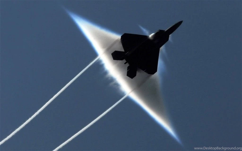 F 22 Raptor In Action Wallpaper.