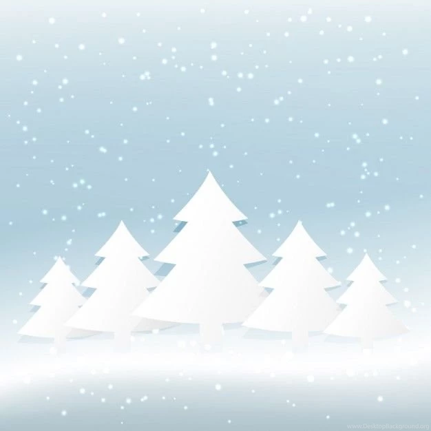 Christmas Tree In Snowy Backgrounds Vector