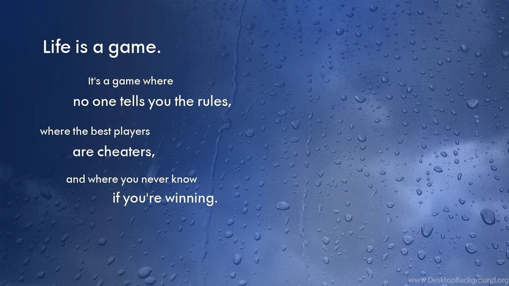 Life Game Blue Rain Water Drops Wallpapers