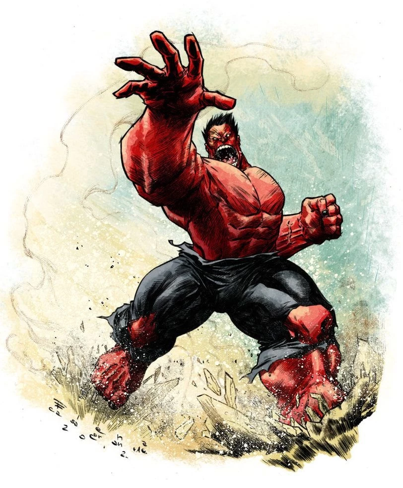 Red Hulk Commission   Colored By Elena casagrande On DeviantArt