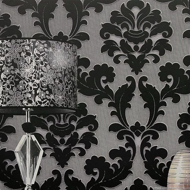 Online Get Cheap Damask Wallpapers Black  Aliexpress.com