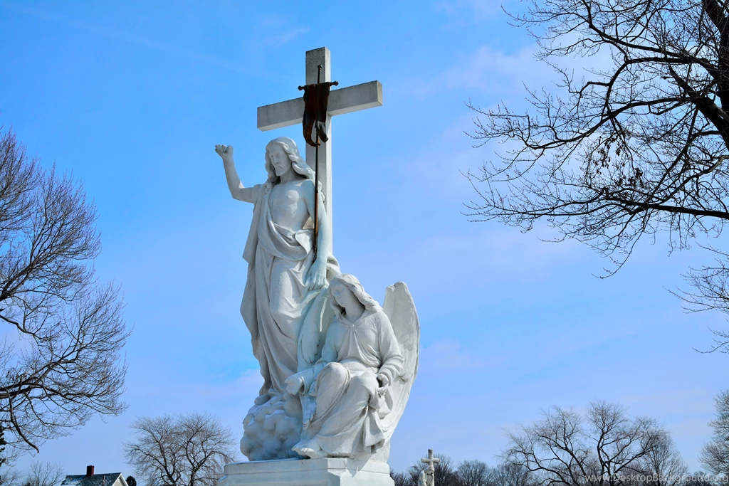 Religious: Blue Sky Savior Virgin Mary Jesus Cross Crucifix Csh ...