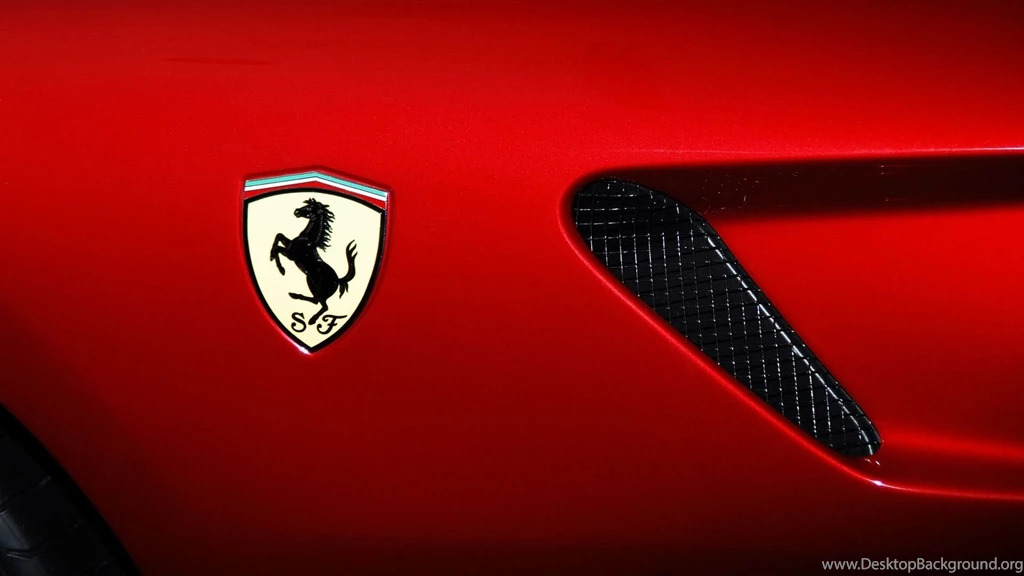 Ferrari Red Color Logo HD Desktop Wallpaper Backgrounds Download