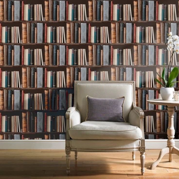 Grandeco Exclusive Biblioteque Library Books Pattern Bookshelf ...
