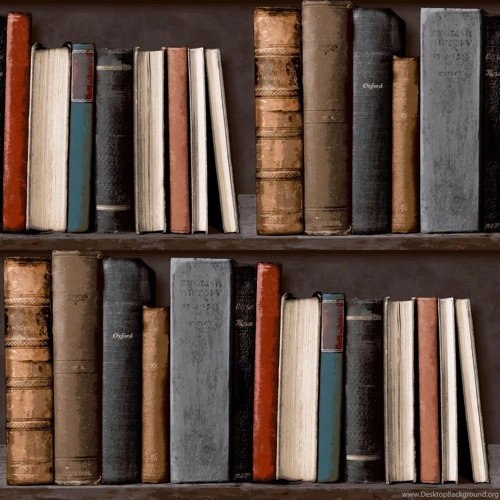 Grandeco Library Realistic Book Shelf Mural Wallpapers POB 33 01 6