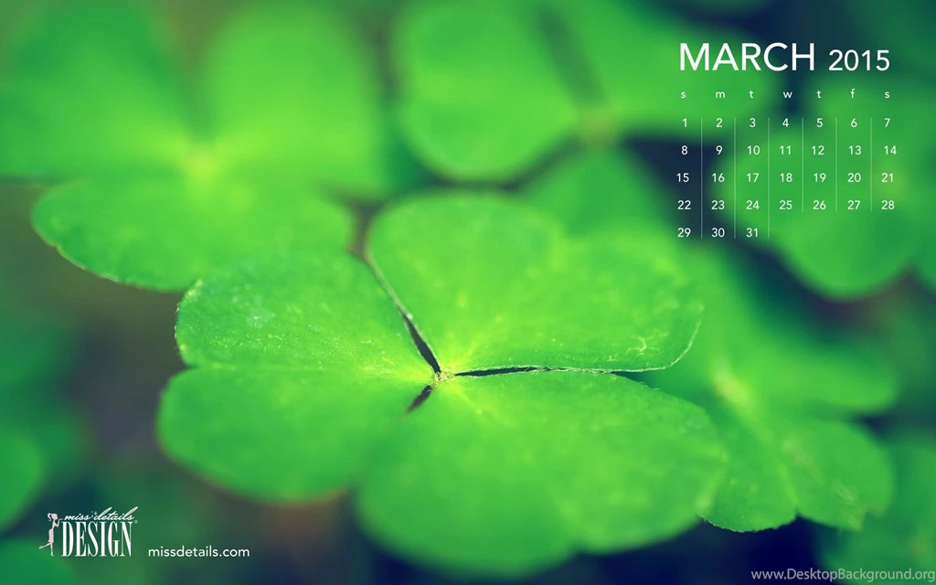 March 2015 Desktop Calendar Wallpapers