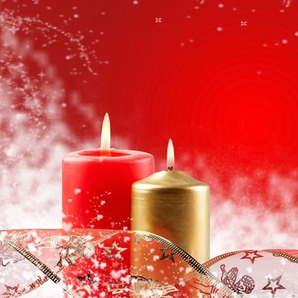 Two Christmas Candles HD Desktop Wallpapers : Widescreen : High ...