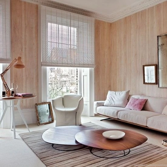 Contemporary Wood effect Living Room