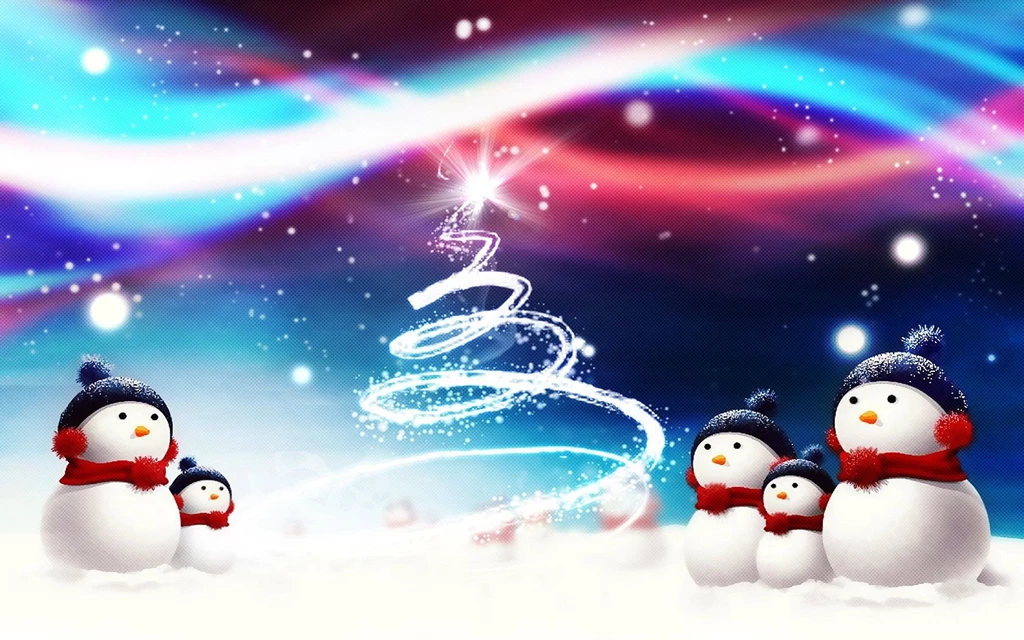 Snowmen On Christmas, Colorful Picture Wallpapers And Images ...