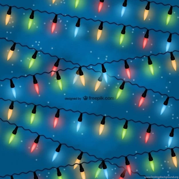 Colorful Christmas Lights Vector