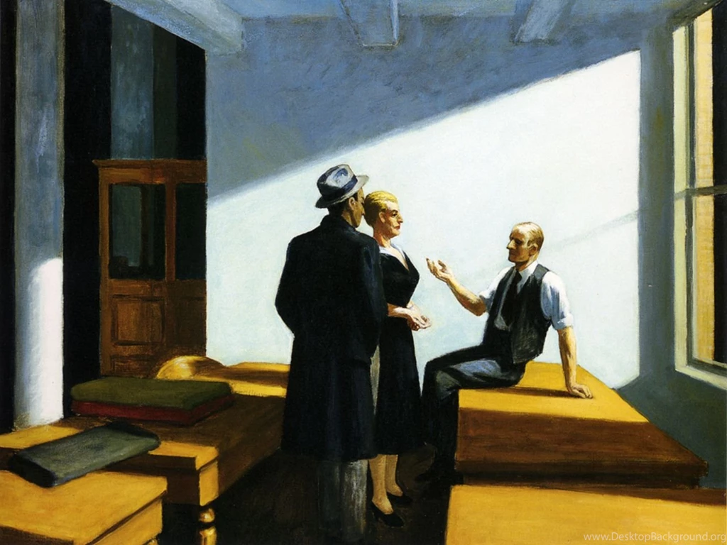WallpaperWise.com • Download Conference At Night Edward Hopper
