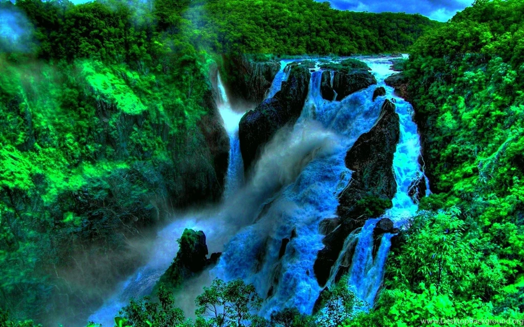 Deep Green Forest Mountain Waterfalls >> HD Wallpaper, Get It Now!