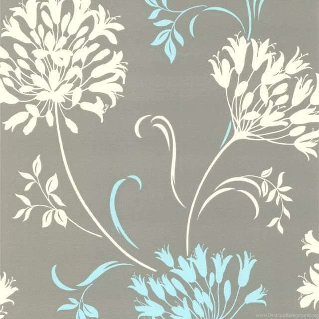 Nerida Light Grey Floral Silhouette Wallpaper, Bolt   Contemporary ...
