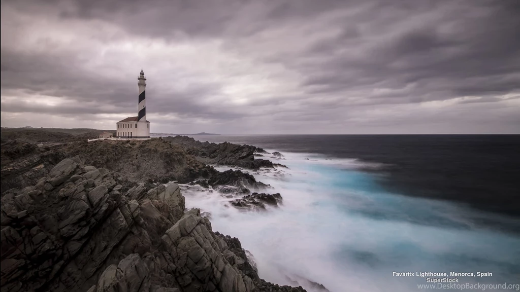 Lighthouses Favaritx Lighthouse Spain Ocean Sea Free Download ...