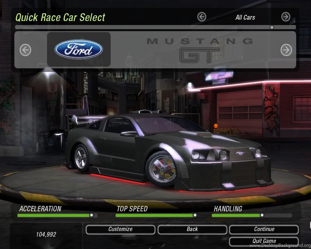 Click To See World: Need For Speed Underground 2 Mustang