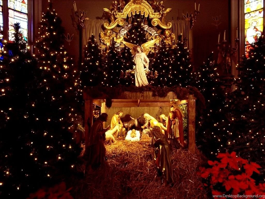 Christian Christmas Desktop Wallpapers Scene Of The Birth Of Christ ...