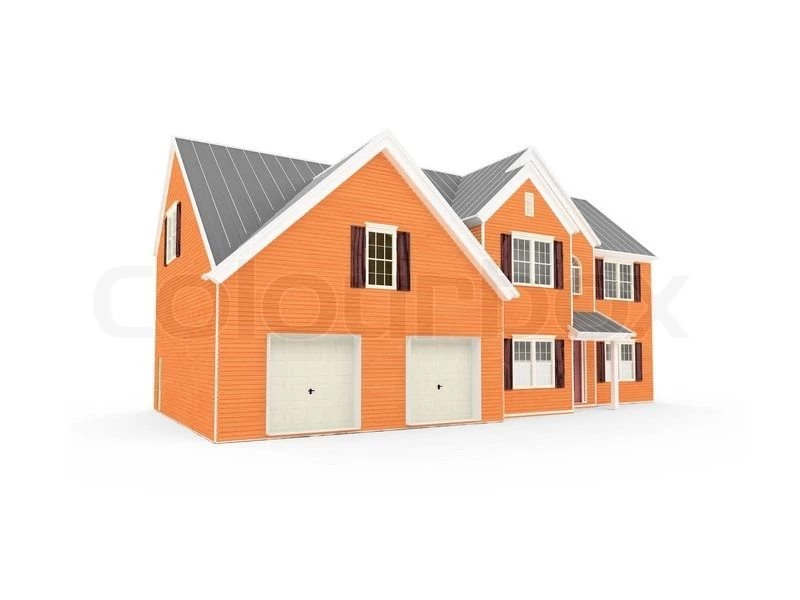 Isolated House On A White Backgrounds
