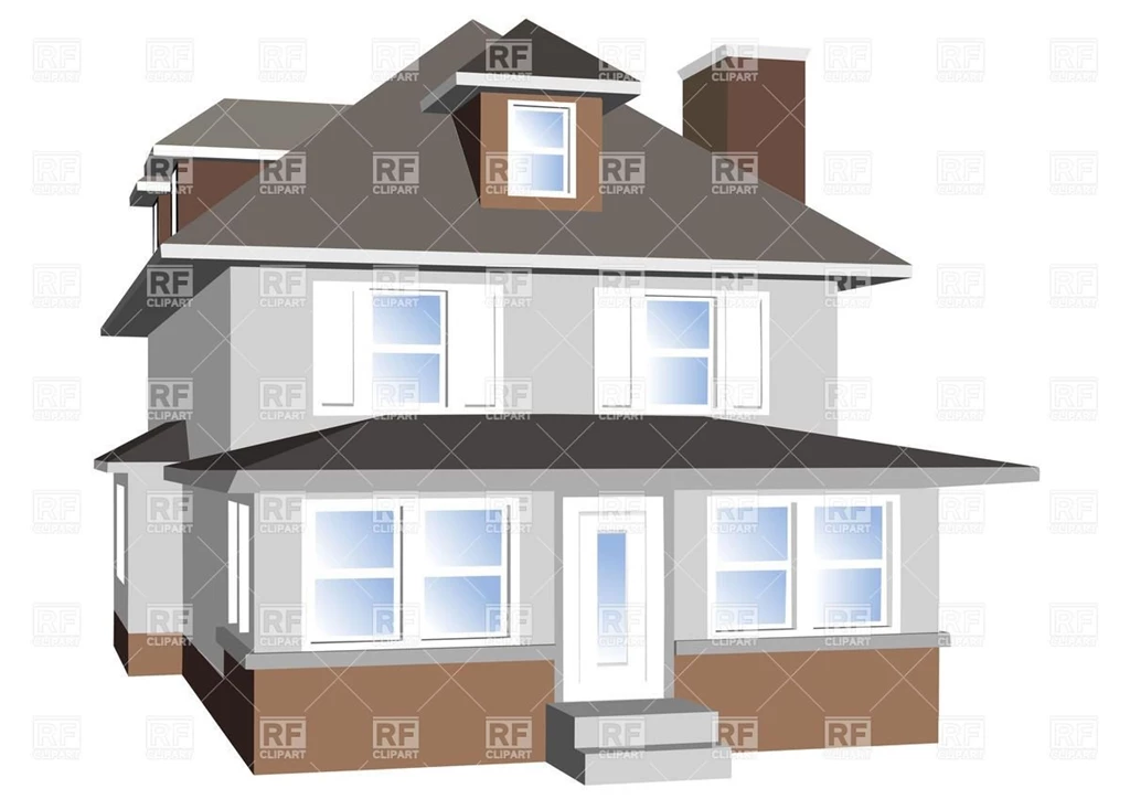 Big House Isolated On White Background, 27480, Architecture ...