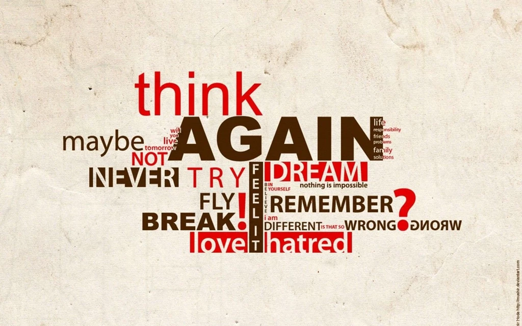 Think, Wordcloud :: Wallpapers