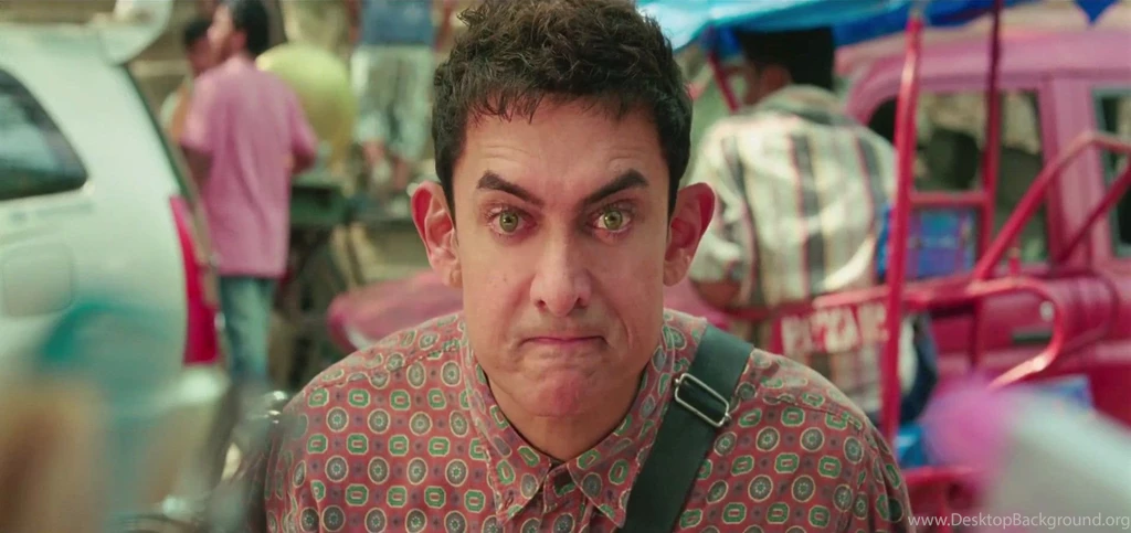 Funny Face Of Aamir Khan In Pk Movie Wallpapers Bollywood New ...