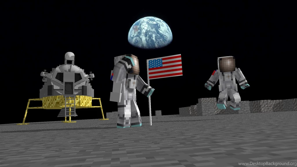 Moon Landing [Wallpaper]   Wallpapers And Art   Mine imator Forums