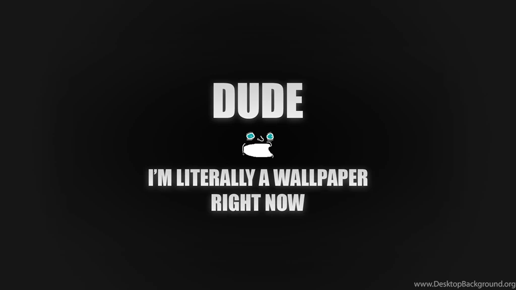Dude, I'm Literally A Wallpapers Right Now