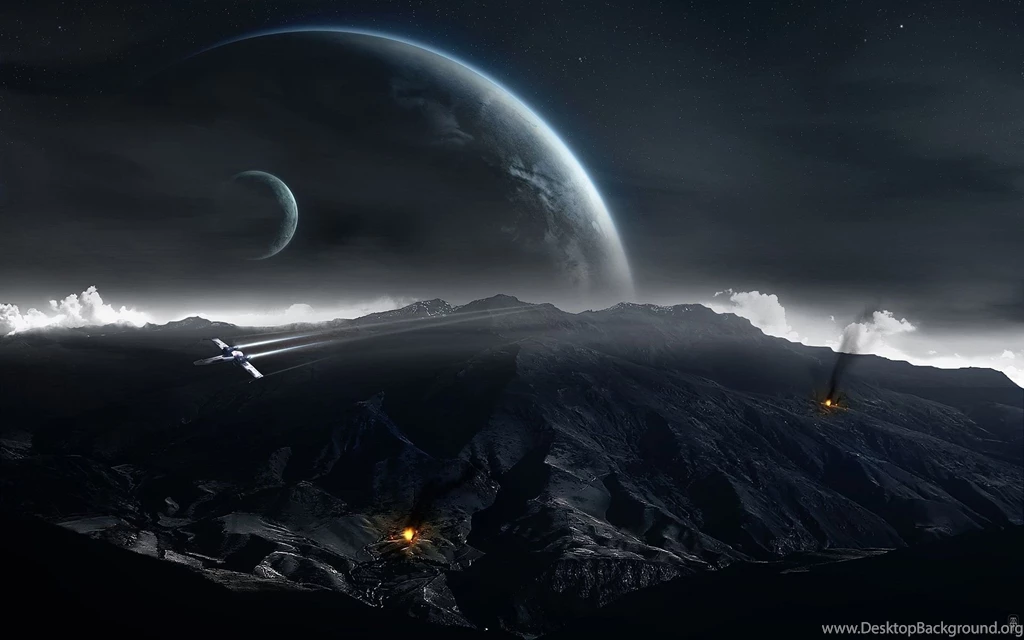 Flying Aircraft In Fantasy Planet