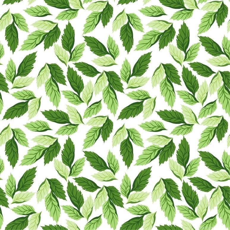 Seamless Leaf Pattern Vector Backgrounds