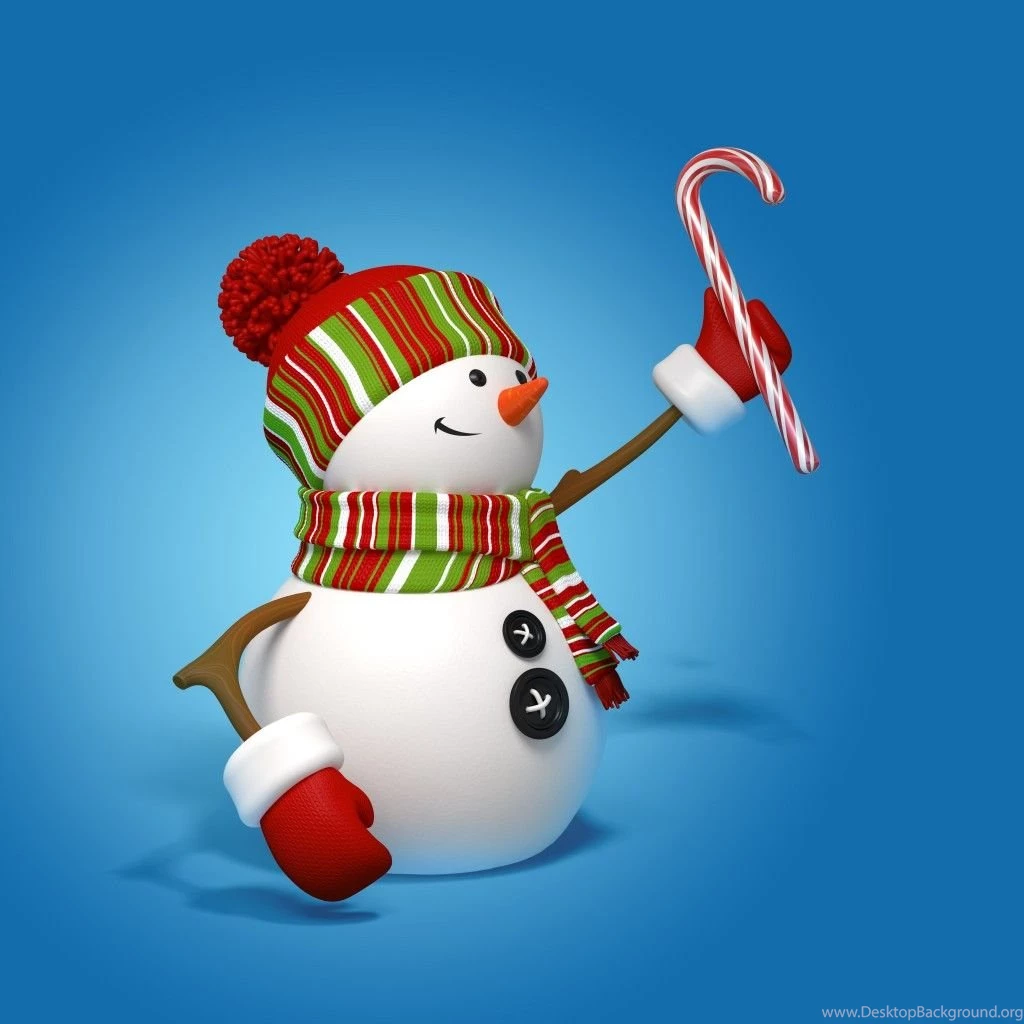 Download Wallpapers Snowman, 3d, Cute, Christmas, New Year, Snowman ...