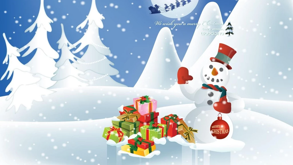 Download Wallpapers 3840x2160 Snowman, Gifts, Reindeer, Sleighs ...