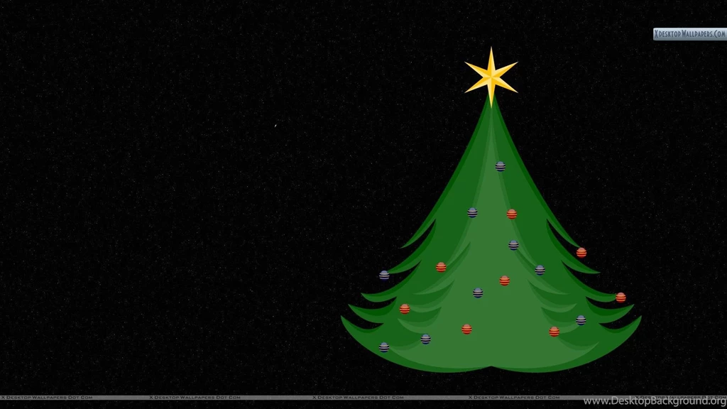Christmas Tree With Black Backgrounds Wallpapers