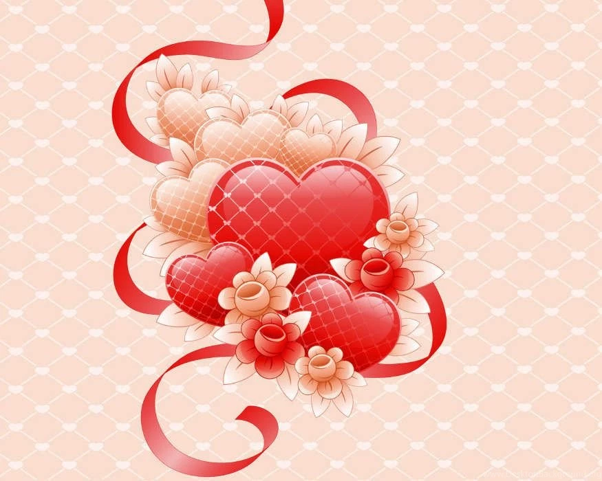 Download Mobile Wallpaper: Flowers, Background, Hearts, Love, Free ...