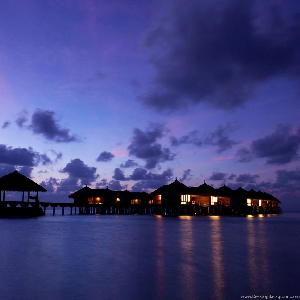 Cottages On Maafushivaru Island Wallpapers Beach Wallpapers