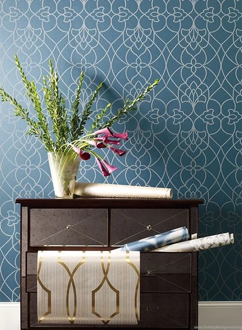 Candice Olson Pirouette Steel Blue Wallpapers 62MLX ...