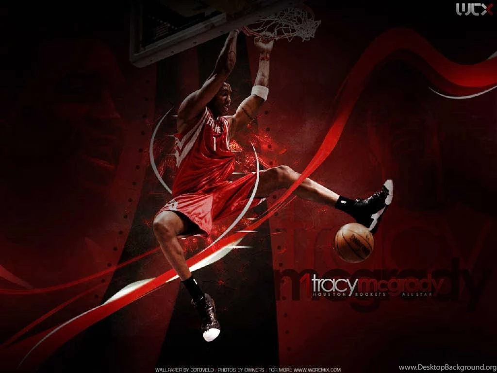 Tracy Mcgrady Slam Dunk Wallpapers Houston Rockets Wallpapers