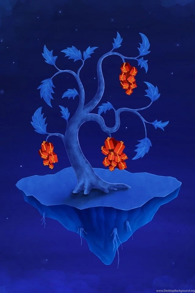 Awesome Christmas Tree Gifts Iphone 4 Wallpapers Free 640x960 Hd ...