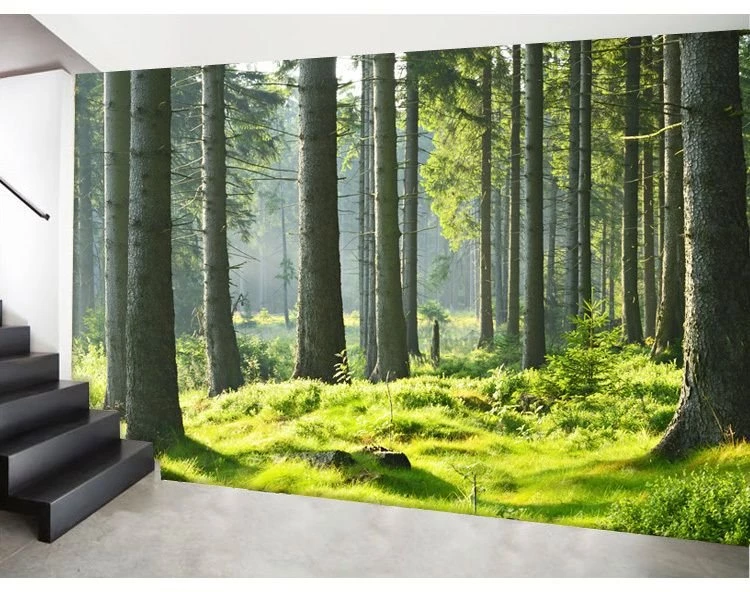 Free Shipping Forest Large Mural Wallpapers Bedroom Living Room ...