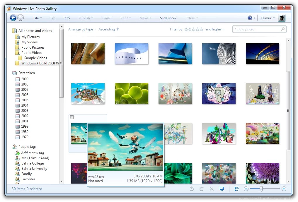 Wallpapers & Themes Pack From Windows 7 Build 7068