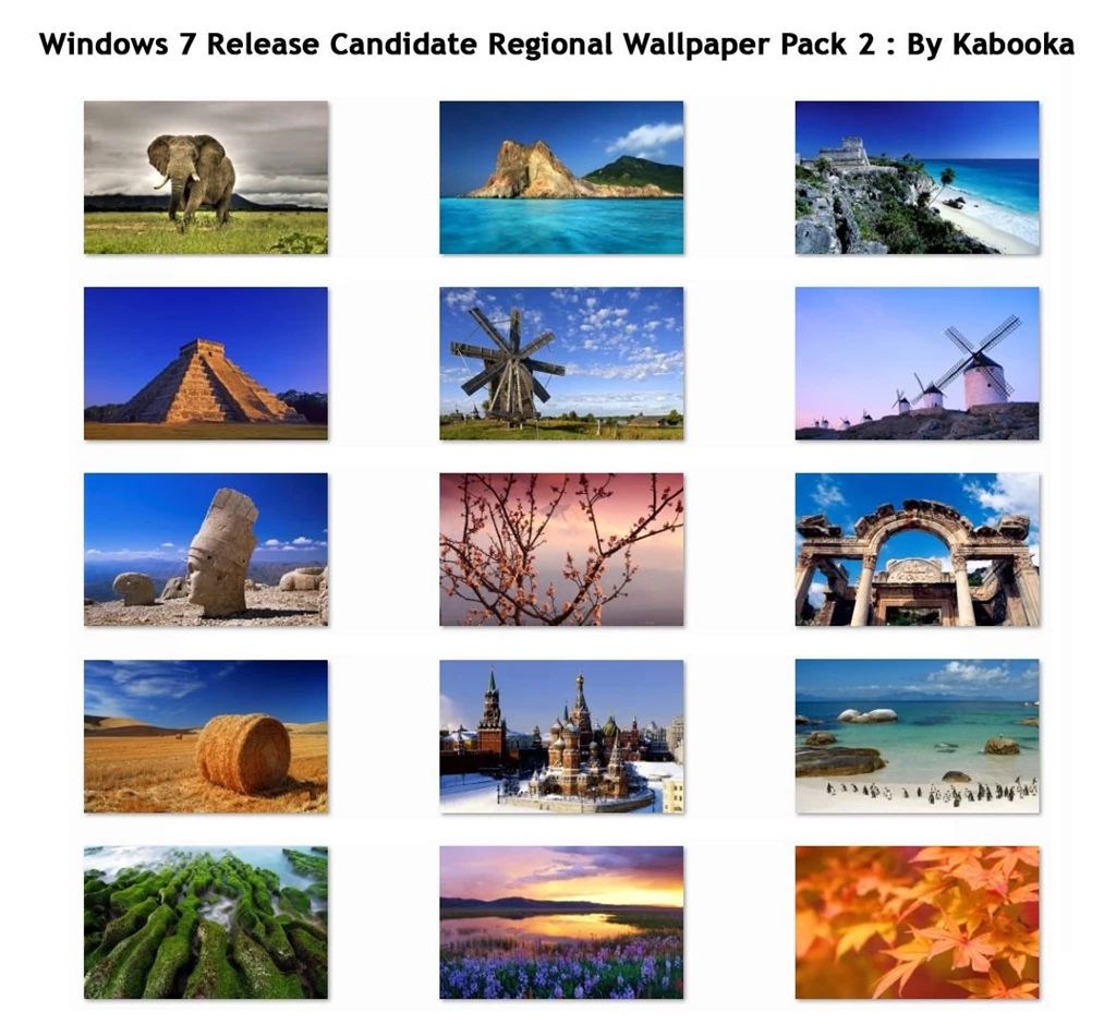 Windows 7 Release Cadidate Regional Wallpapers Pack OS ...