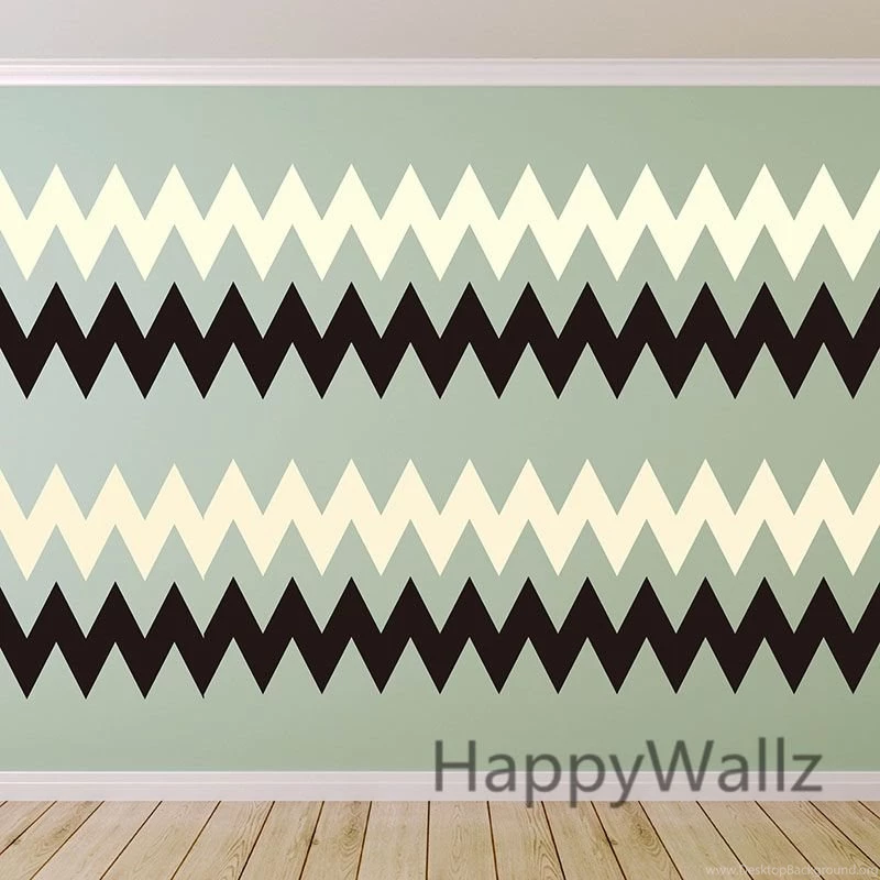 DIY Chevron Stripes Wall Stickers Decorative Chevron Wall Decals ...